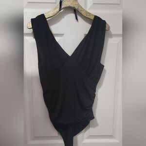 Express Black V-Neck Bodysuit